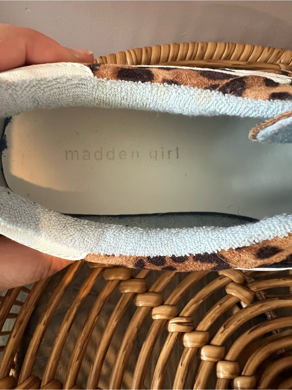 Madden Girl Leopard-Print Sneakers with White Stripe - Picture 4 of 4